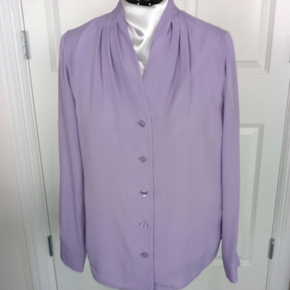 NEW SILK-LIKE PENDLETON BLOUSE (14)